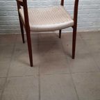 Niels Otto Møller Armchair No. 65 In Teak Met Gevlochten Katoen Zitting . thumbnail 4