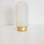 Vintage Peill & Putzler Plafondlamp Glas Goud Lamp '60 thumbnail 10