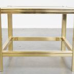 Mooie Vintage Hollywood Regency Design Bijzet/ Salontafel Met Een Glazen Blad thumbnail 5