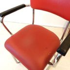 Vintage Stoel Industrieel Gispen Stijl Eetkamerstoel Chroom thumbnail 7