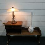 Telefoonbankje Antiek Hout Planten-haltafel Met Lade thumbnail 14
