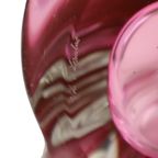 Paarse Roze Tafellamp Kristal Val Saint Lambert Swirl Jaren 60 thumbnail 12