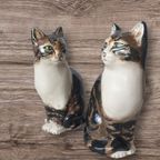 2 Vintage Katten Beelden Studio Six Seneshall Fullham Gesigneerd thumbnail 4