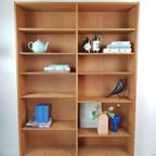 Vintage Grote Eiken Boekenkast Deens | Fineer Oak Danish thumbnail 10