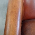 Comfortabele En Luxe 2 Zits Clubbank Gemaakt Van Schapenleer thumbnail 8