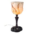 Art Deco - Desk Lamp With Bakelite Feet That Includes And Ashtray - Period Piece thumbnail 2