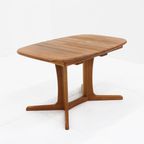 Vintage Deense Ovalen Uitschuifbare Eettafel  Dyrlund Massief Teak thumbnail 7