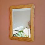 Vintage Spiegel Hout Wave Golfrand thumbnail 8