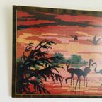 Retro Schilderij Geborduurde Flamingo’S thumbnail 4