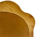 Vintage Spiegel Hout Pinewood Bloem Jaren 70 Design thumbnail 21