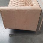 Chesterfield Vintage Design Bank Camel Beige Leer Kubus Model thumbnail 5