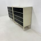 Set Of 2 Chest Of Drawers Black And White , 1970S thumbnail 13