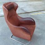 'Joly' Design Leren Fauteuil, Wittmann. Cognac thumbnail 9