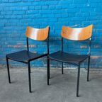 2x Vintage Industriële Stoelen, Italië 1960s thumbnail 2