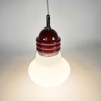 Tronconi - Enrico Tronconi - 'Bulb Lamp' - Opaline - Chroom - Italie - 1970'S thumbnail 4