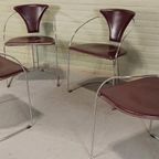 Set Van 4 Vintage Postmodern 'Linda' Eetkamerstoelen, Arrben thumbnail 2