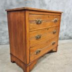 Antieke Ladekast Commode Kersenhout 90 X 81 Cm thumbnail 4