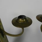 Set Van 2 Messing Art Nouveau Kandelaar, Rond 1910 thumbnail 15