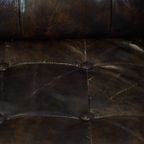 Stijlvolle Vintage Jaren ’70 Design Fauteuil Gemaakt Van Hout, Leer En Webbing thumbnail 11