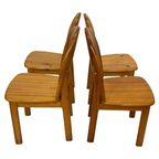 Vintage Set Van Vier Rainer Daumiller Grenen Stoelen Design thumbnail 12