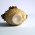 Victorian Glass Peach Sunrise Coralene Vase, Late 19Th Century. thumbnail 5