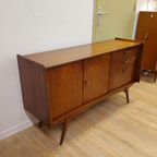 Vintage Teak Fineer Dressoir Lowboard Kast Kastje thumbnail 17