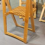 Set Van 4 Vintage Houten Klapstoelen Eetkamerstoelen thumbnail 15