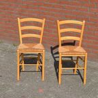 Beuken Stoelen Met Biezen Mat Set Van 2 thumbnail 3