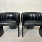 2X Vintage Design Leather Club Chair – Poltrona Frau thumbnail 2