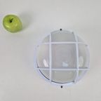 Vintage Simes Buitenlamp Wandlamp Metaal Glas ’80 Italy Nos thumbnail 10