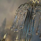 Murano Teardrop Kroonluchter Transparant Chrome Frame Oriëntaals thumbnail 5
