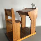 Vintage Zweeds Schoolmeubel, Schoolbankje thumbnail 2