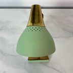 50S Lampje, Bedlampje. Groen Messing 1950 Vintage. thumbnail 8