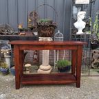 Teakhouten Sidetable, Haltafel, Wandconsole thumbnail 2