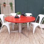 Rode Ronde Xl Eettafel 130 Cm Vintage Space Age Design Tafel thumbnail 22