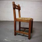 Set Of Six Brutalist, Rustic Dining Chairs thumbnail 4