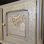 Queen Anne Dressoir/ Vintage Look Dressoir In Taupe Met Goud thumbnail 6