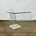 Vintage Design Plexiglas / Glass Side Table thumbnail 4