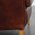 Mooie En Comfortabele Schapenleren Art Deco Design Fauteuil Met Een Prachtige Kleur thumbnail 4