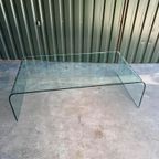Vintage Glazen Xl Salontafel, Fiam Stijl 'Waterfall' thumbnail 4