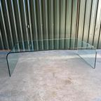 Vintage Glazen Xl Salontafel, Fiam Stijl 'Waterfall' thumbnail 13