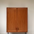 Hoge Vintage Teak Houten 2 Deurd Kast Van Rt Möbel thumbnail 7