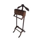 Dressboy / Valet Stand - Made In England - Two Drawers And Elegantly Shaped Wooden Frame thumbnail 2