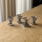Set Of 4 Vintage Swirl Egg Cups thumbnail 2