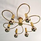Grote Koperen Plafondlamp, Cosack Leuchten, 1970 thumbnail 7