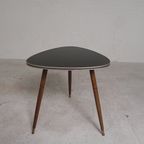 Driehoekige Vintage Bijzettafel, Salontafel Op Drie Poten thumbnail 7