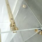 Space Age Plexiglas Trolley Met Messing, Tv Meubel thumbnail 15