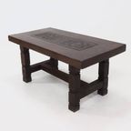 Artisan Handcarved Solid Tropical Wooden Dining Table 1920S thumbnail 4