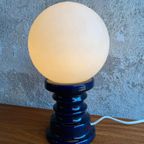 Space Age Paars Keramiek Mushroom Lamp thumbnail 4