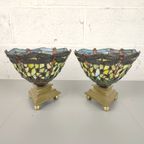 Duo Tiffany Lampen Op Bronzen Voeten thumbnail 8